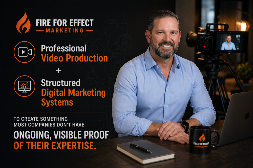 Engineering marketing strategy using professional video production and digital marketing systems to build visibility, credibility, and ongoing proof of expertise.