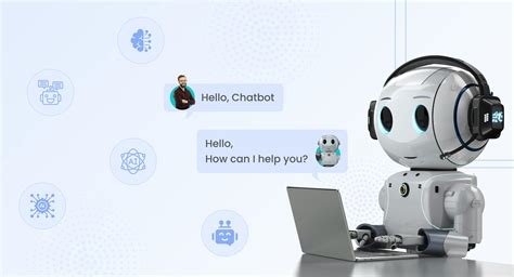 AI chatbot assistant using a laptop to answer customer questions and support website visitors in real time.