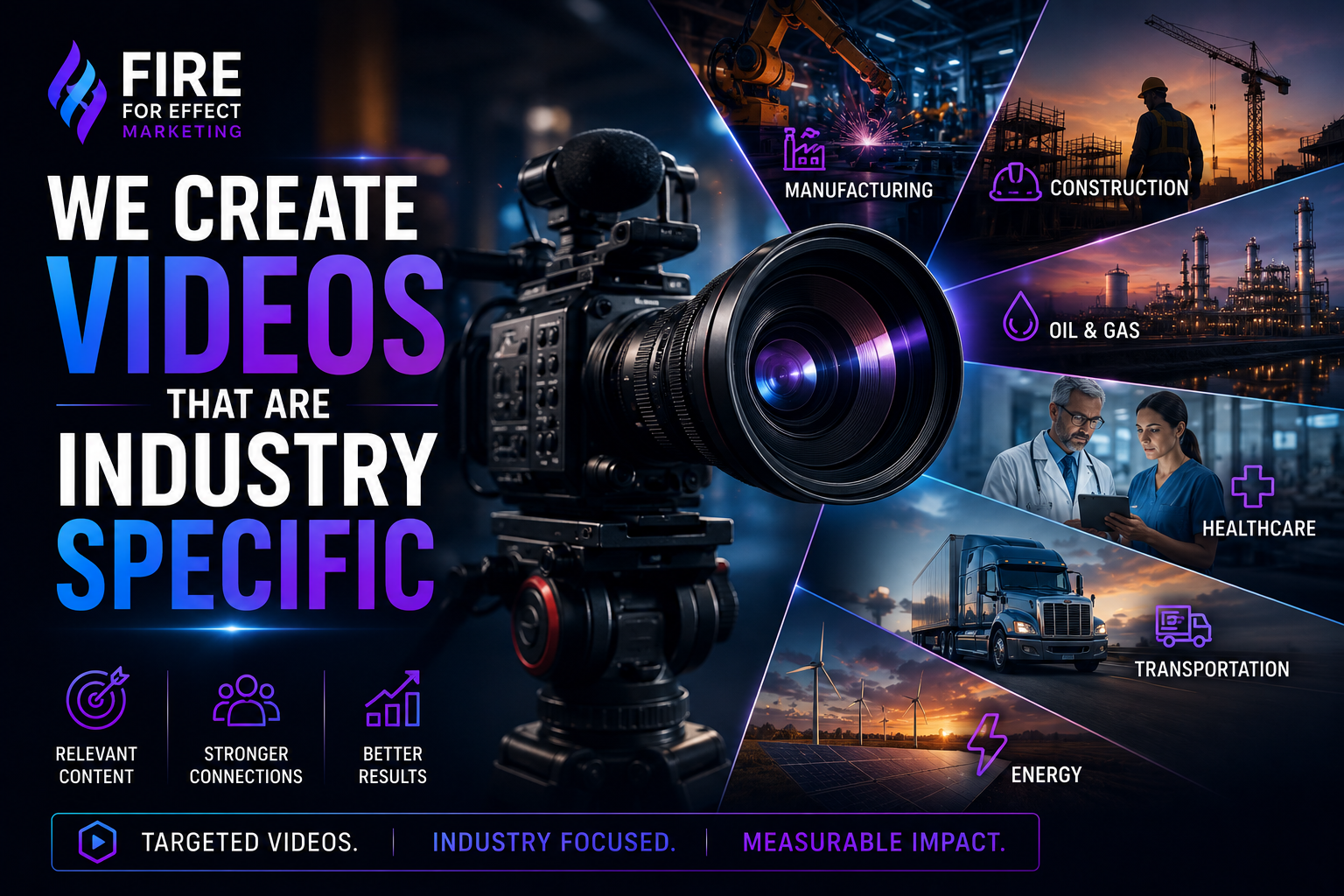 Fire For Effect Marketing creates Industry specific videos